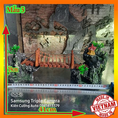 Mô hình cây cầu trang trí bể cá