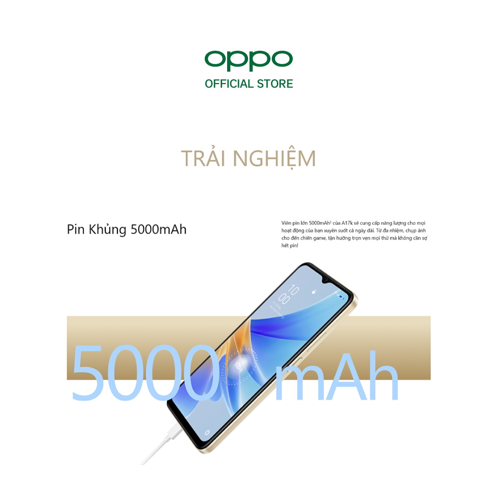 Điện thoại OPPO A17k - Hàng chính hãng