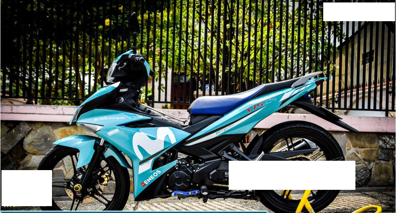 Tem trùm ex 150 xanh ngọc movistar rẻ đẹp, tem trùm movistar, tem trùm movistar exciter 150, tem ex 150 movistar, tem xe ex 150 movistar