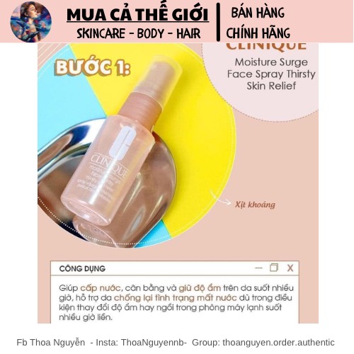 Xịt khoáng Clinique