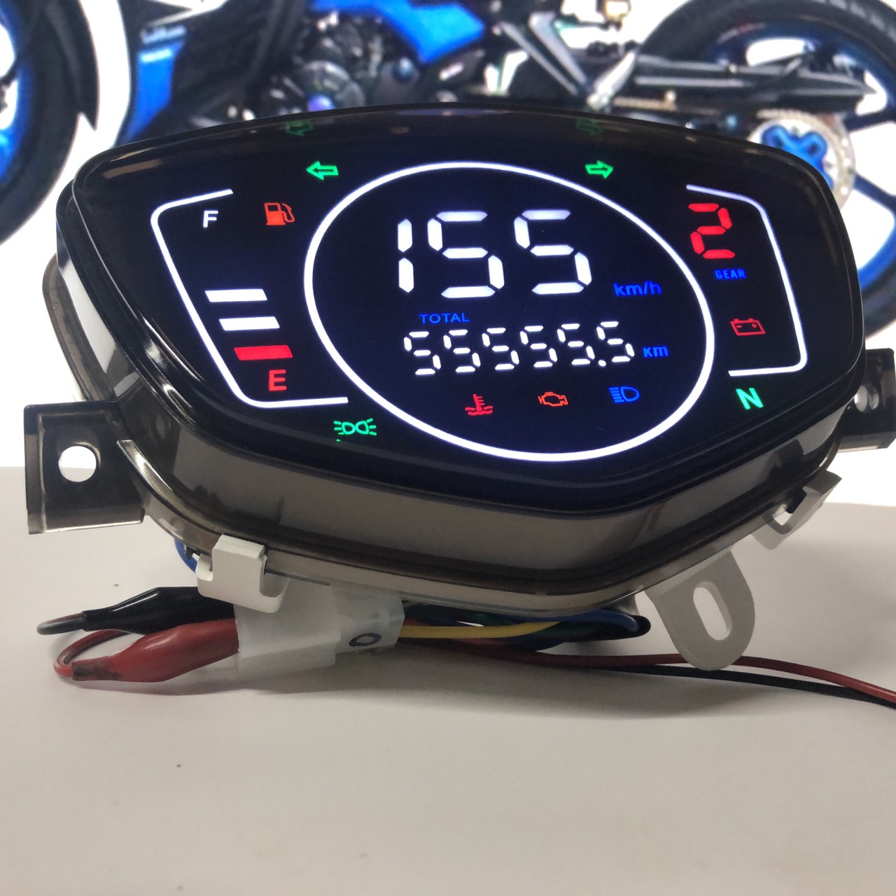 Đồng Hồ Lcd Full Led Cho Sirius Exciter 2006 - 2010 Spark (mẫu 2021)