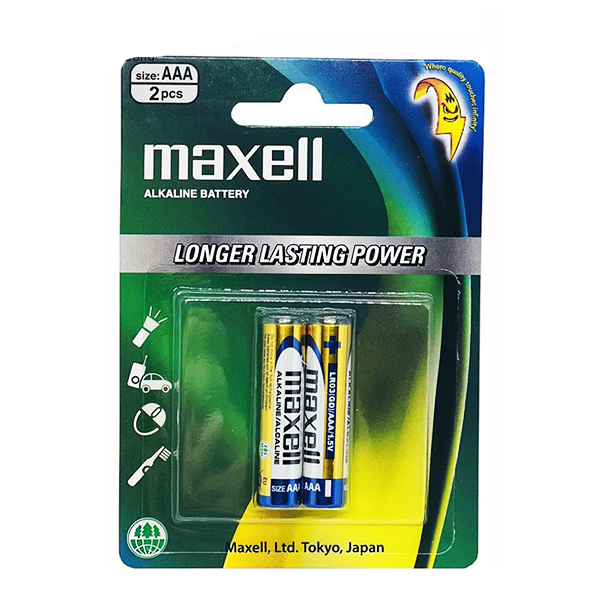 Combo 5 vỉ Pin AAA Maxell Alkaline 1.5 V (1 vỉ 2 viên)