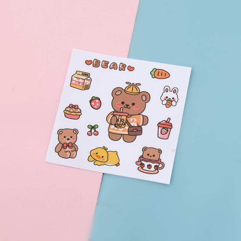 Sticker hình dán trang trí sổ, bình nước dễ thương/ Miếng dán sticker cute- STK02