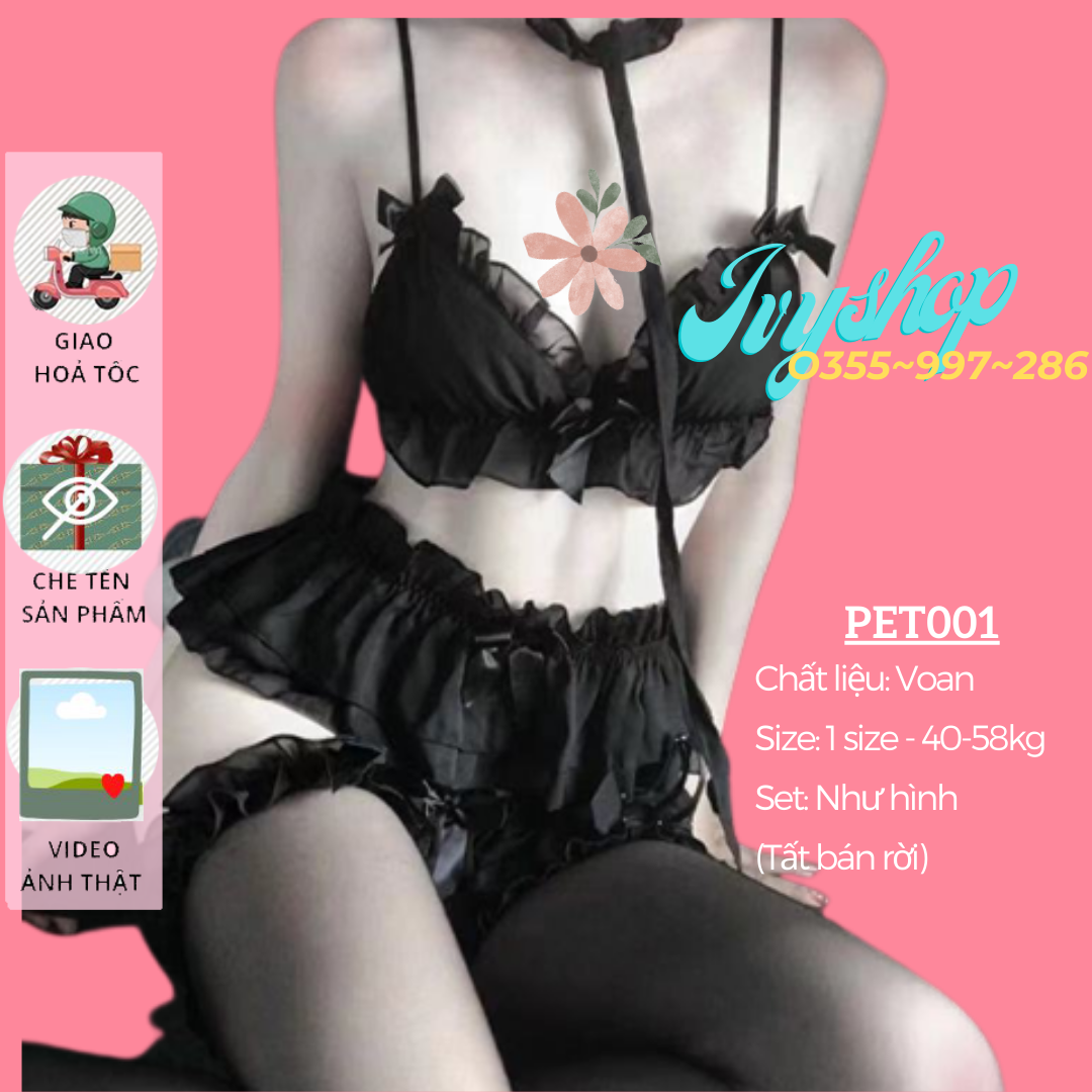 Bộ Đồ Lót Cosplay Sexy Thú Cưng,  Set Bikini Sexy Bao Chất Không Đẹp Không Lấy Tiền - Mã Pet001 - Ivyshop