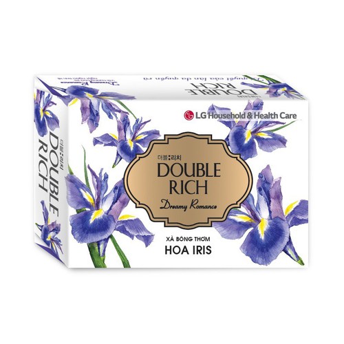 Xà bông Double Rich hương Hoa iris hộp 90g