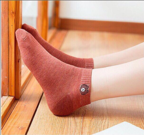 SET 10 ĐÔI TẤT GẤU BROWN ( KÈM TÚI ĐỰNG)