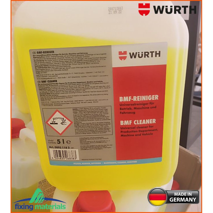 Dung dịch tẩy rửa đa năng WURTH BMF Cleaner- 5L (SX tại Đức)