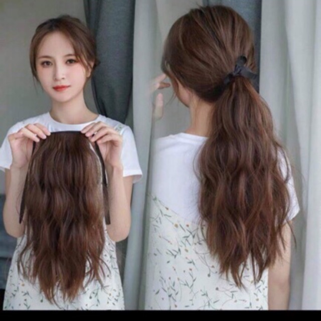 Tóc giả cột xù ngắn❤️freeship-ảnh