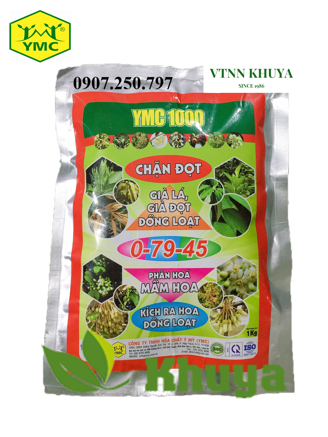Phân bón chặn đọt ymc 1000 1kg già lá đọt phân hóa mầm hoa