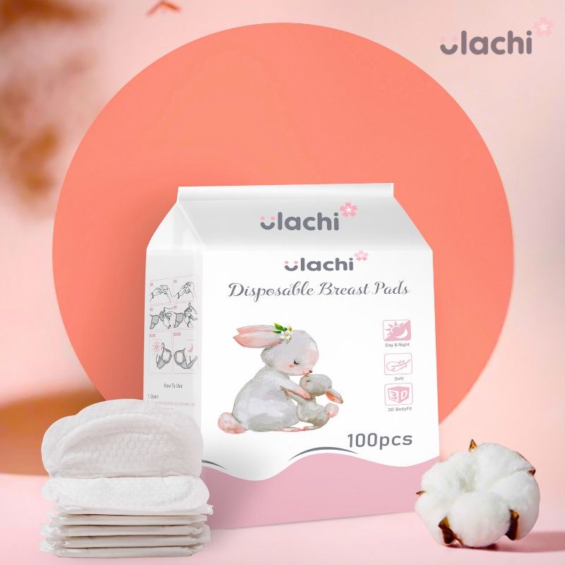 Bịch 100 miếng lót thấm sữa dùng 1 lần ulachi siêu thấm