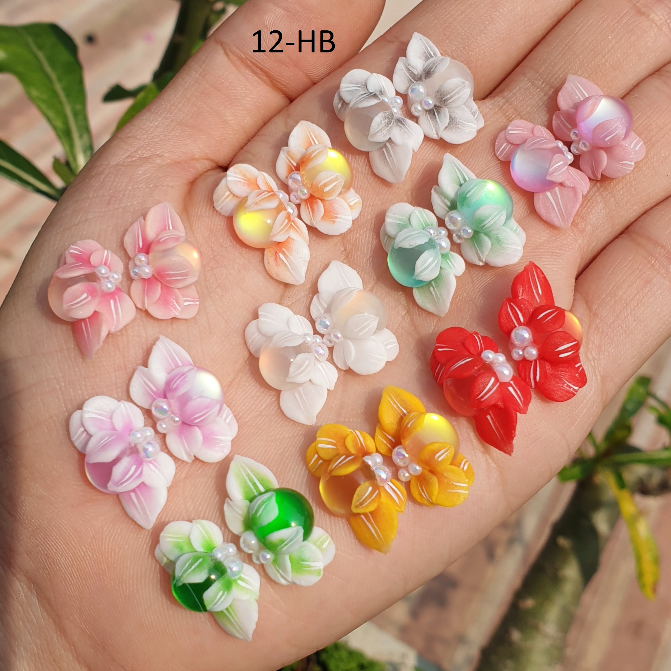 [HCM]Hoa bột nổi - hoa nửa ôm đá mắt mèo 12HB