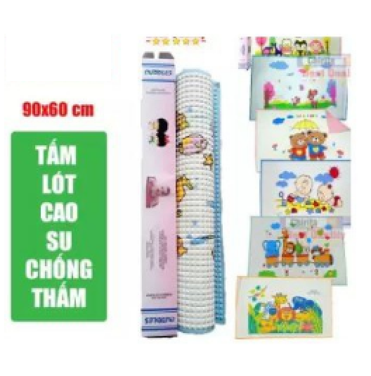 CHiếu Lót Cao Su Chống Thấm Mát Lưng Cho Bé ( 90 x 60 cm )- Chiếu Cao Su - Thảm cao su non