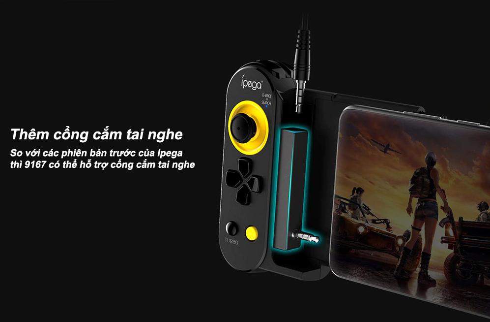 Tay cầm chơi game Bluetooh cho điện thoại IPEGA 9167,Liên quân, Freefire,Fifa,COD,Pes