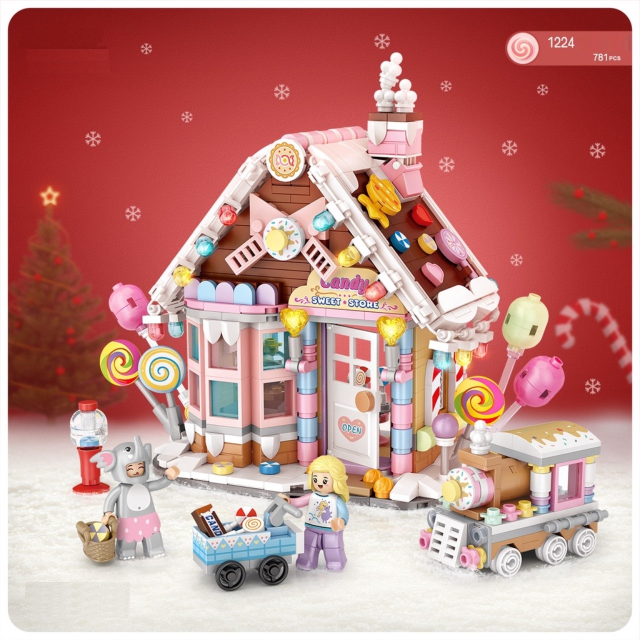 Đồ chơi lắp ráp building blocks mini Loz mô hình lắp ráp The Candy House
