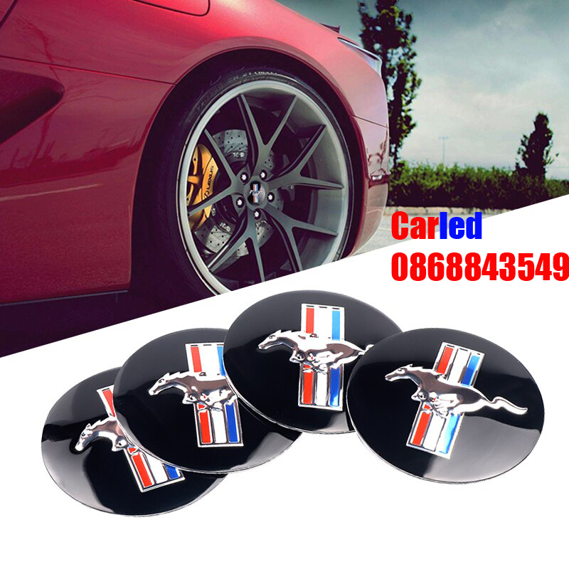 [HCM]Bộ 4 logo dán mâm xe ô tô Mustang hình ngựa