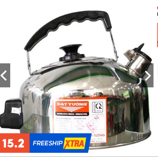 Ấm Điện Đun Nước Siêu Tốc5L Đạt Tường Có Còi Báo