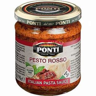 SỐT MÌ Ý PASTA PESTO ROSSO HIỆU PONTI (135G)
