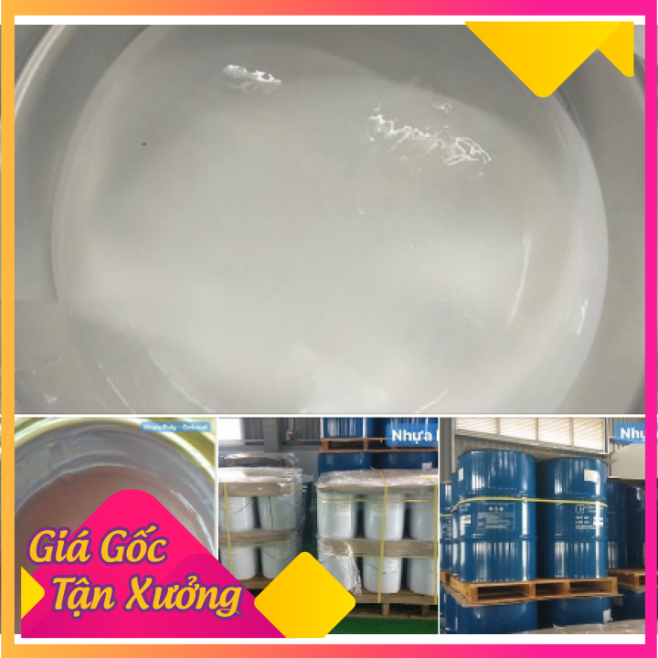GELCOAT Polyester Resin - phủ bóng bề mặt nhựa Composite ( 1kg Tặng kèm chất xúc tác)
