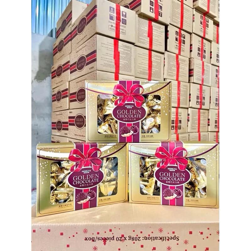 Hộp socola hạt phỉ HongYa Golden Đài Loan 208g