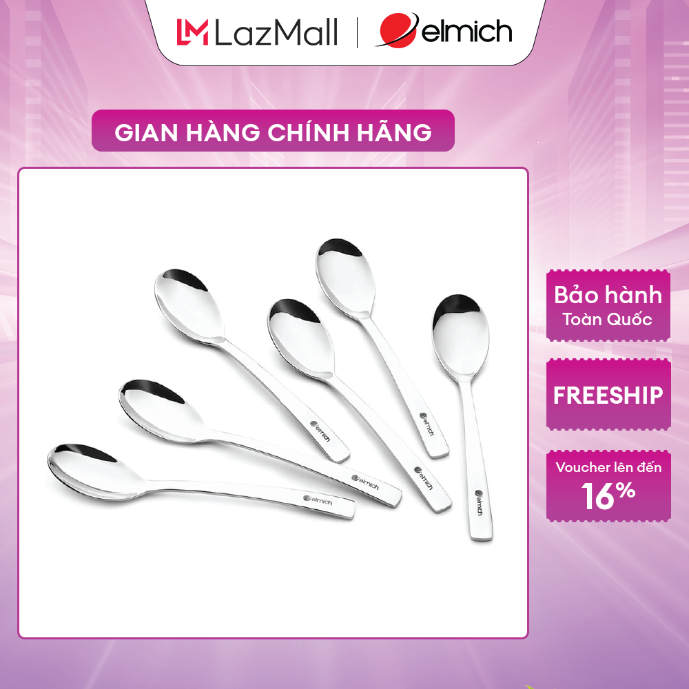 (Chỉ 25-29.10)Bộ thìa bàn ăn 6 chiếc Elmich…