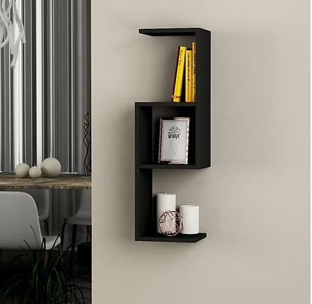 Kệ sách treo tường 3 ô khuyết canh như hình- giá xưởng