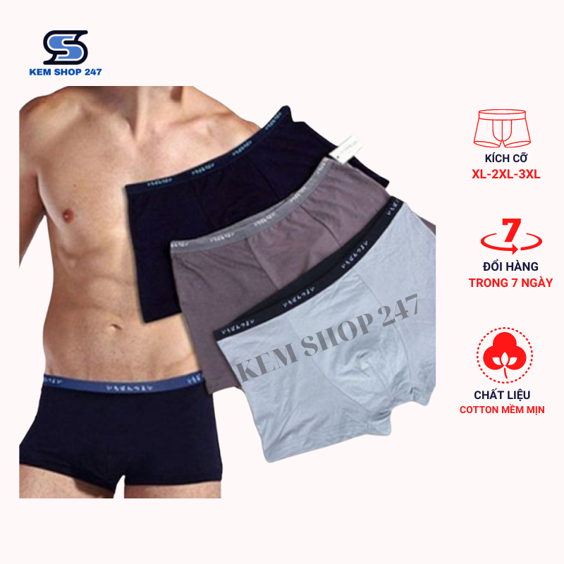 Combo 05 quần sịp đùi nam chất liệu vải cotton co giãn 4 chiều