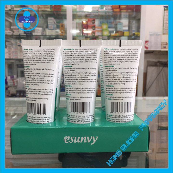 Sữa rữa mặt Esunvy - Sạch mụn, Kháng khuẩn