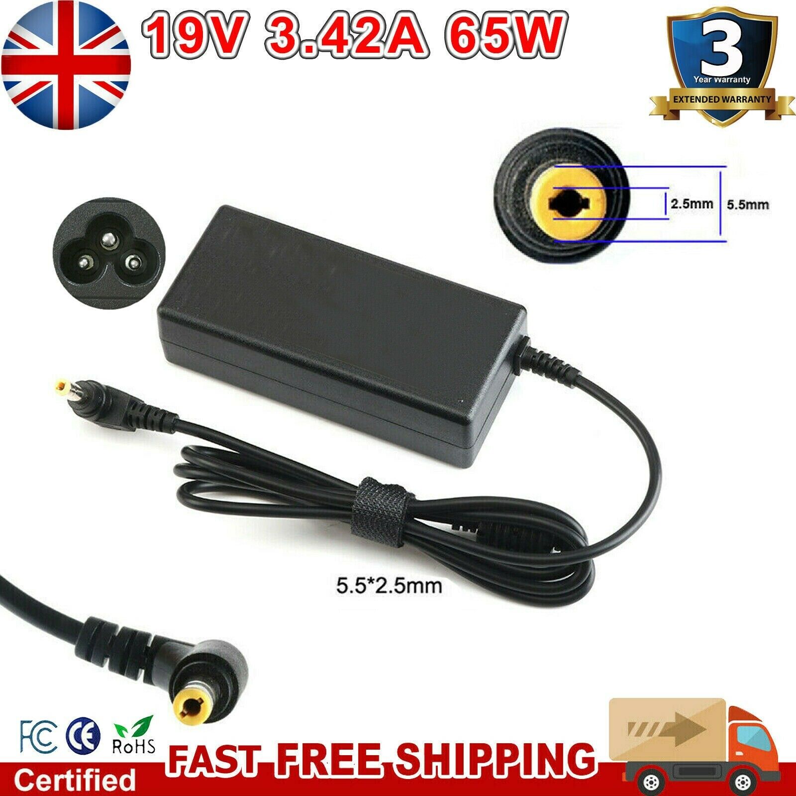 Adapter Acer Liteon 19V - 3,42A