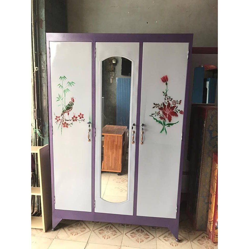 Tủ sắt quần áo ngang 1m2 cao 1m8