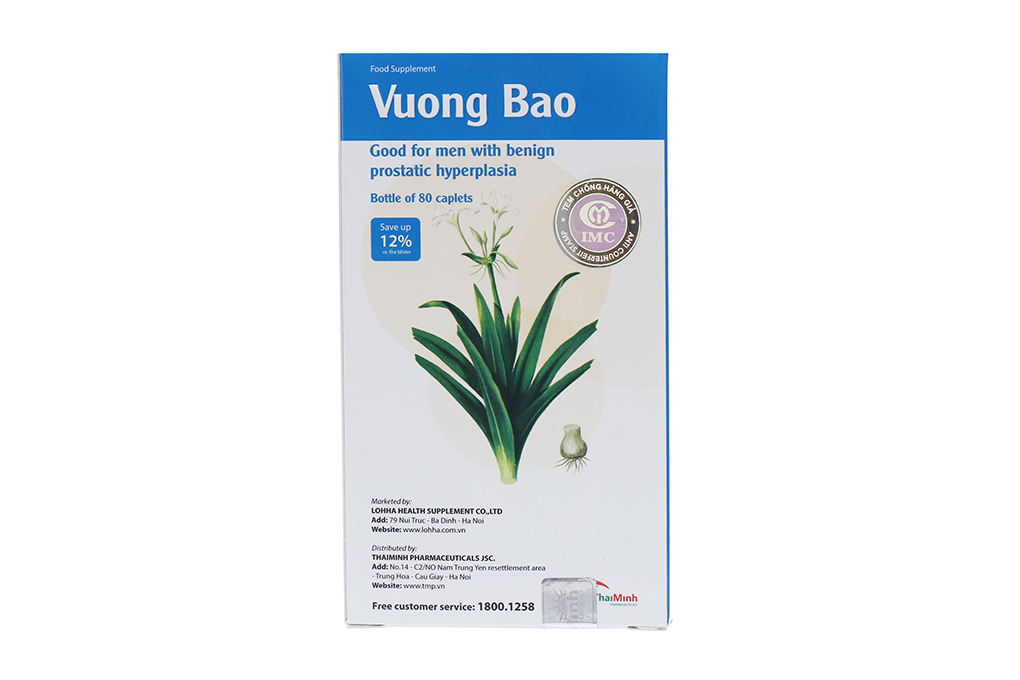 HCMTốt cho nam giới có phì đại tiền liệt tuyến VƯƠNG BẢO 80 Viên