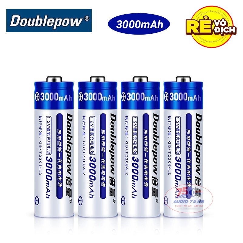 1 Viên Pin tiểu sạc dung lượng cao Doublepow AA 3000mAh