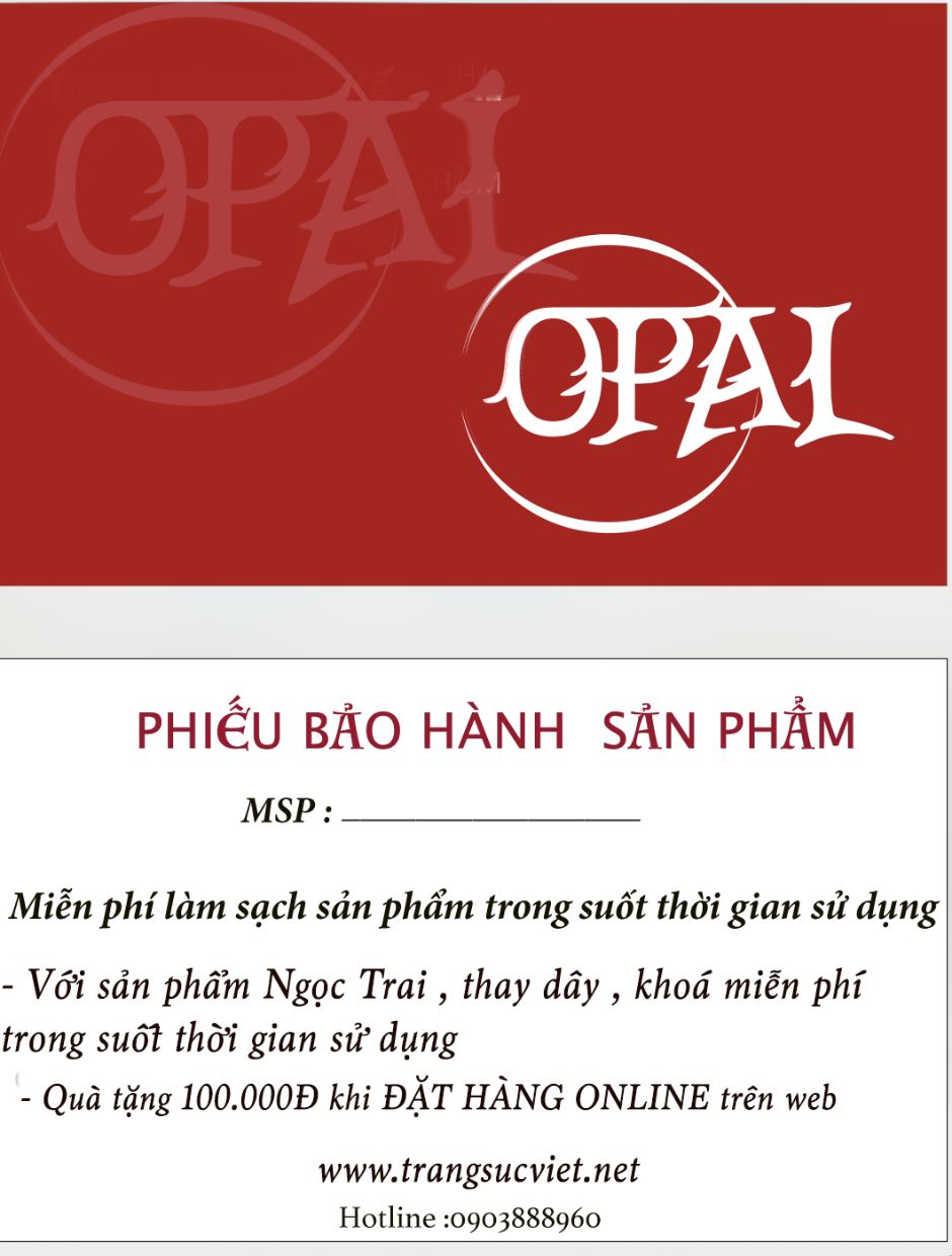 lắc chân bạc thương hiệu Opal