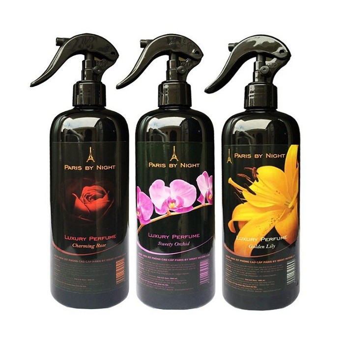 Bộ 3 chai nước hoa xịt phòng cao cấp Paris by night 500ml(Bộ 3 hương lan)