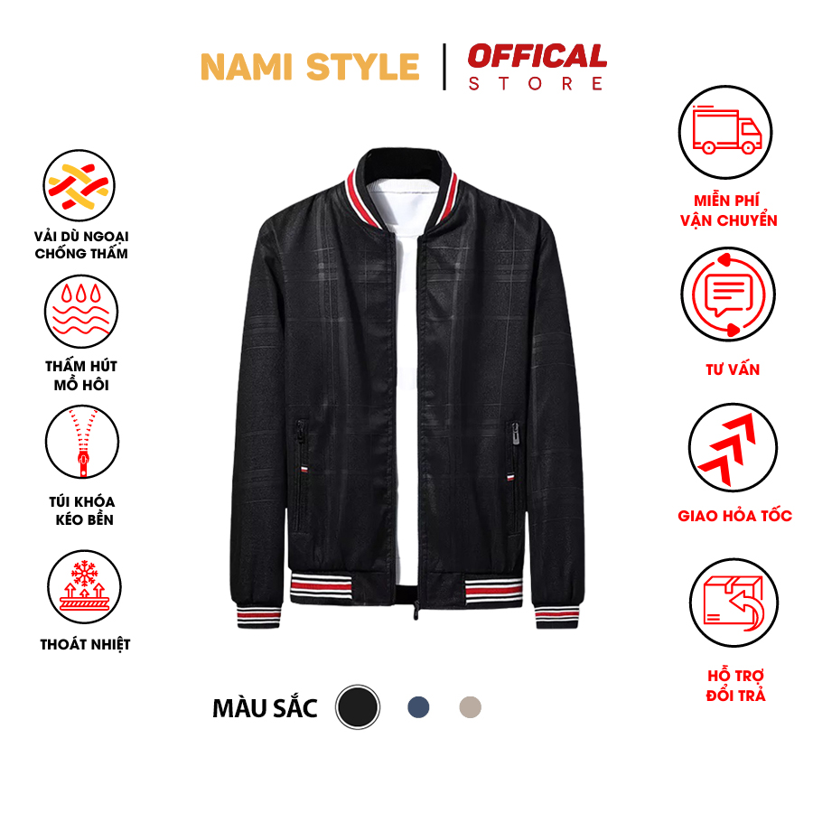 Áo Khoác Bomber Nam Chất Dù Cao Cấp