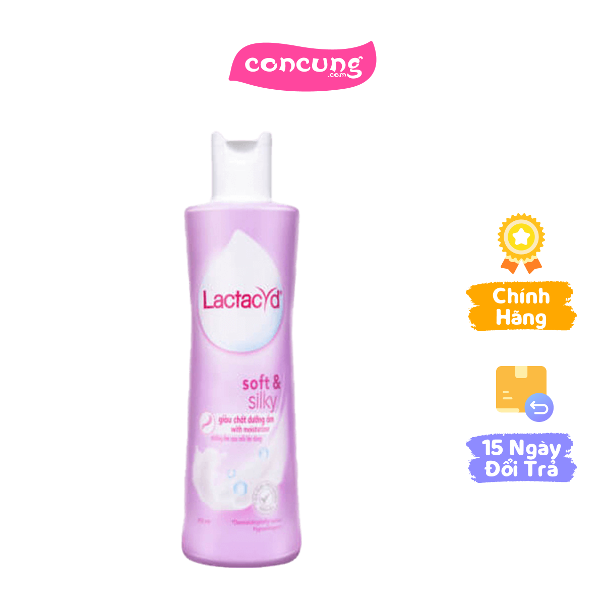 Dung dịch vệ sinh phụ nữ lactacyd soft and silky 250ml