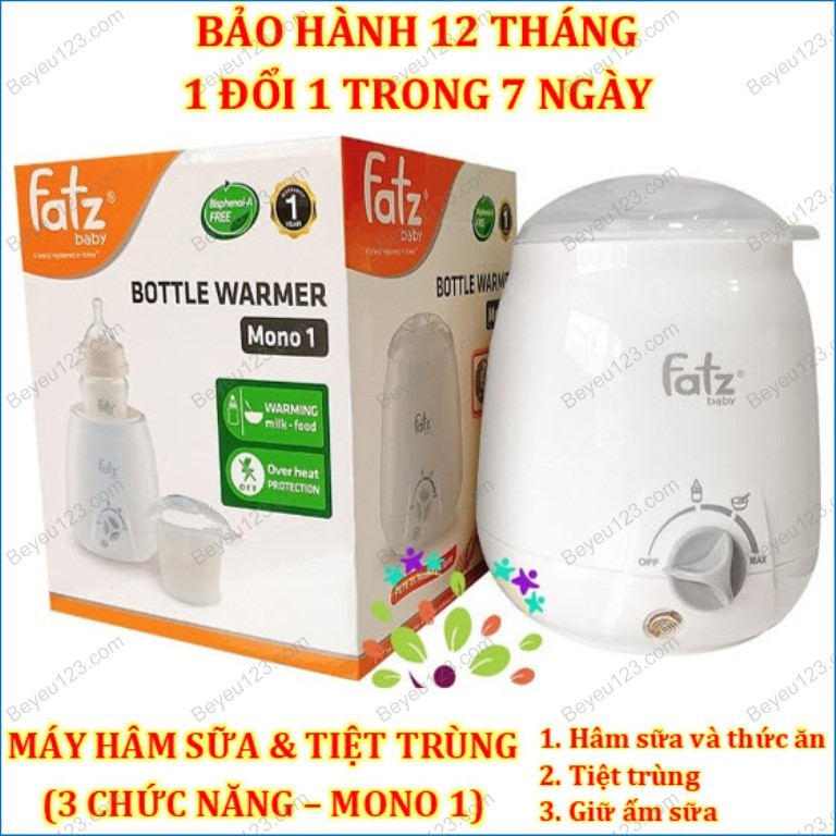 (MONO 1) Máy hâm sữa và thức ăn, tiệt trùng 03 chức năng FATZBABY FATZ - FB3003SL (Tốt và rẻ so với: Avent, Babymoov, Kenjo, Kuku, Beurer, Rozabi, Chicco, Farlin, Medela, Dr Brown, Nuk, Gluck) GHOT1