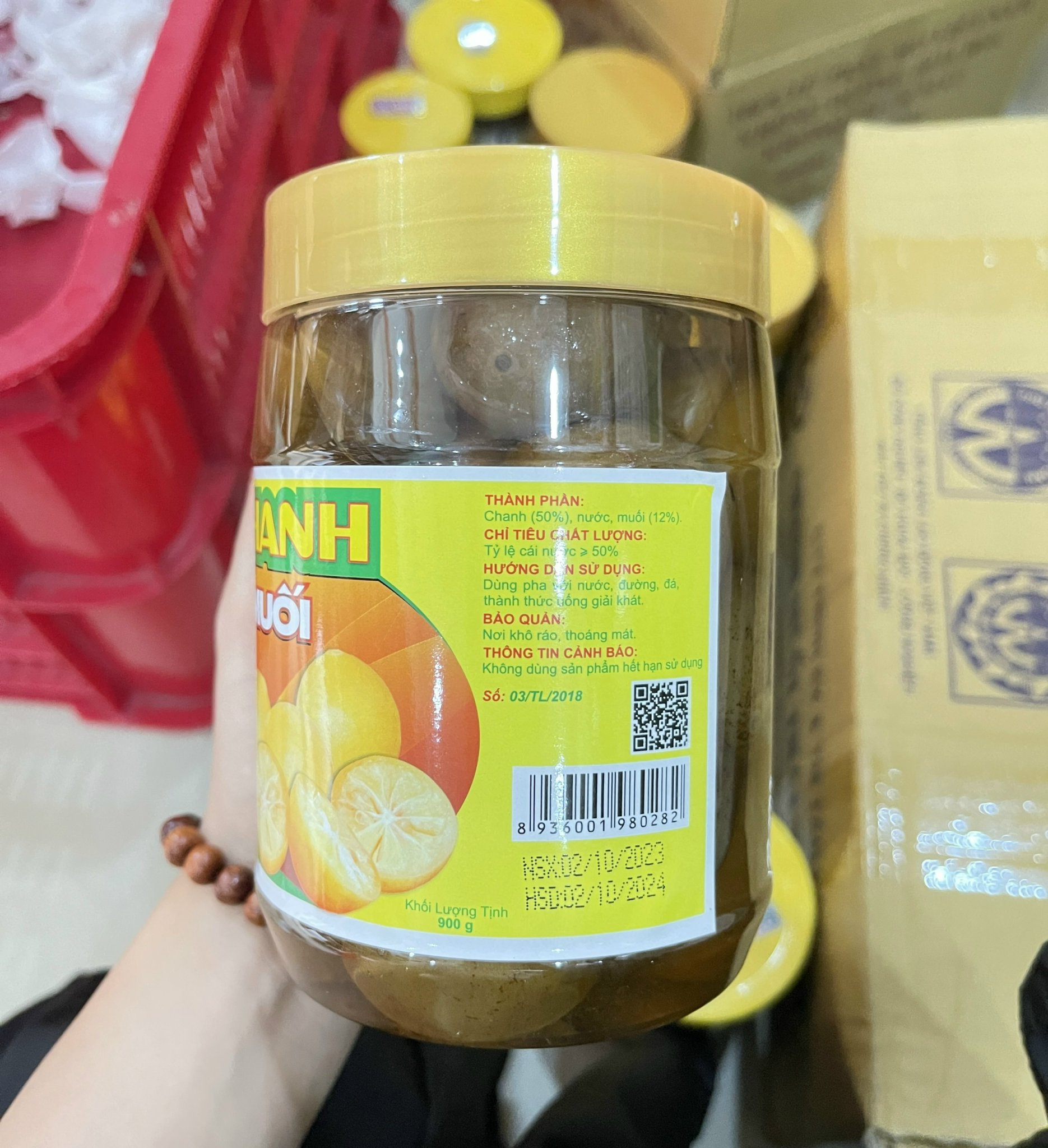 Chanh muối trái 900g Tấn Lộc Chua Ngọt Mặn Thanh Mát, Bổ Dưỡng Cho Sức Khỏe