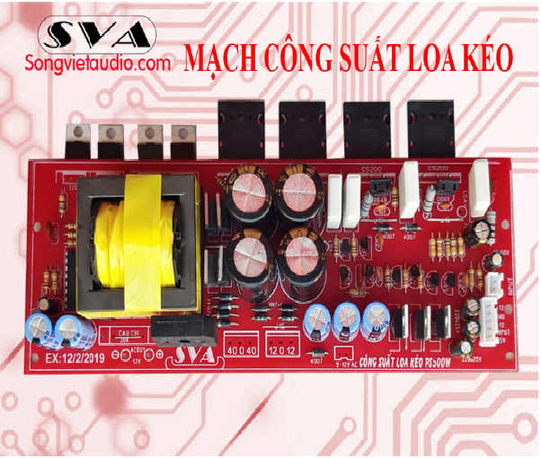 Mạch công suất loa kéo 4 fet 4 sò ps500