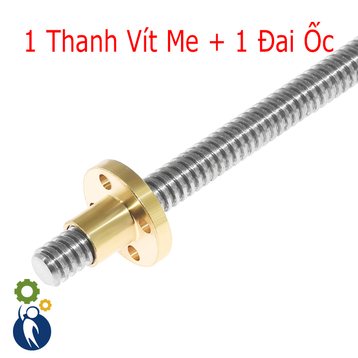 Bộ vít me đai ốc bước 8 t8 dài 10cm/ 20cm/30cm/40cm/50cm