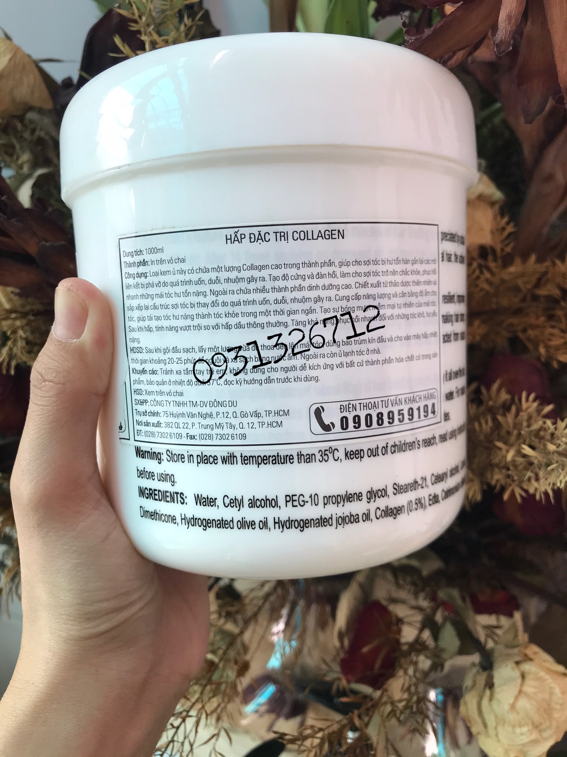 (HÀNG CÔNG TY) Kem Hấp Phục Hồi Tóc Khô Xơ Collagen Kendali 1000ml