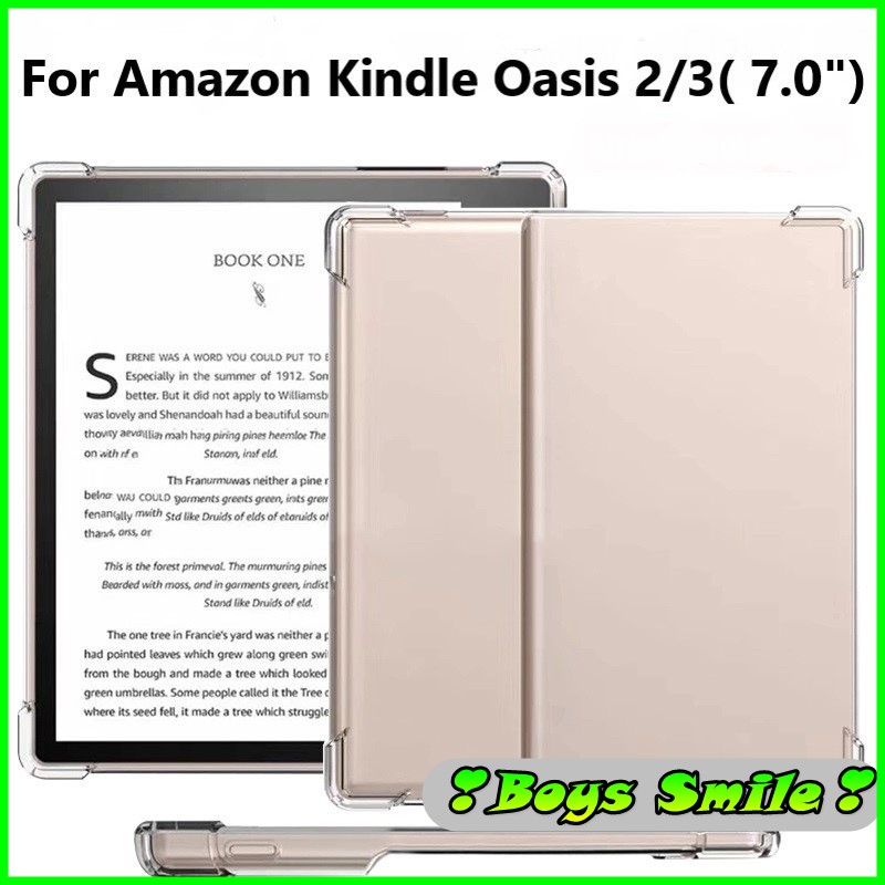 Ốp lưng silicon chống va đập cho Kindle Oasis 2 Oasis 3 bảo vệ 4 góc trong suốt