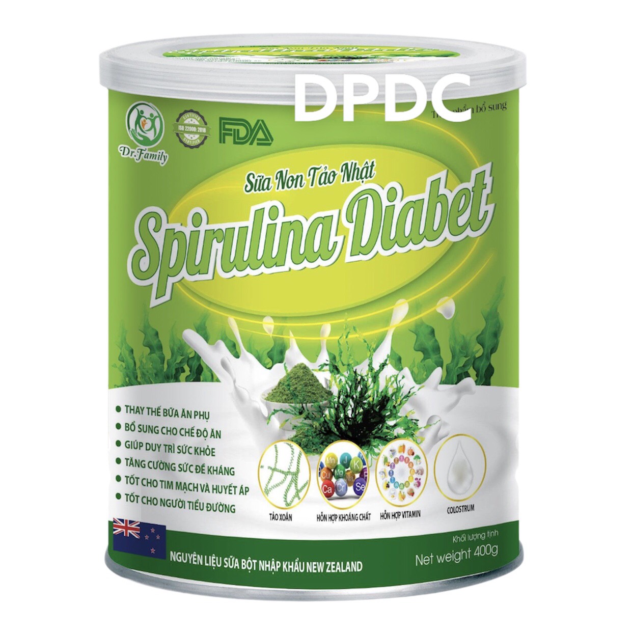 hộp 400g - sữa non tảo nhật spirulina diabet- giúptăng cường sức đề kháng 3