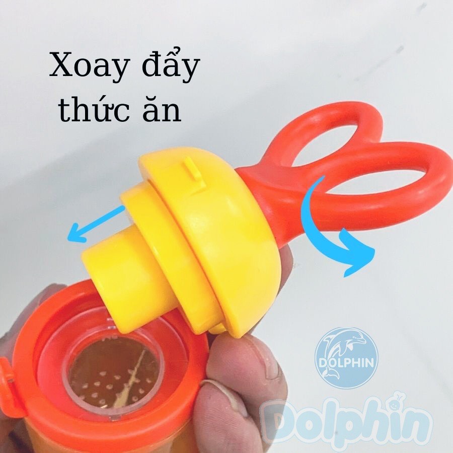 Túi nhai trái cây Silicone cao cấp Dolphin dành cho bé (tặng thêm 1 núm)