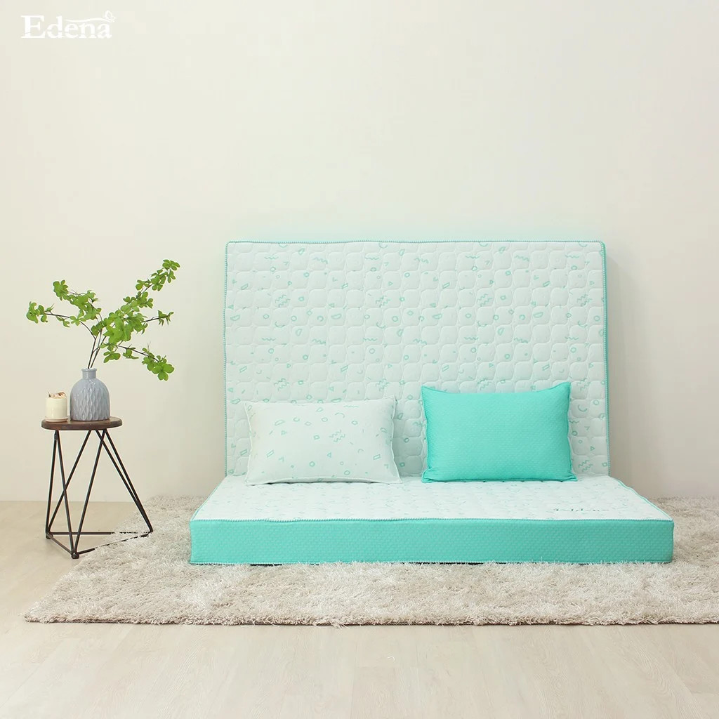 Nệm bông ép Gấp 2  Edena  Foldena - Độ cao 15cm ( Màu xanh hoặc Xám)