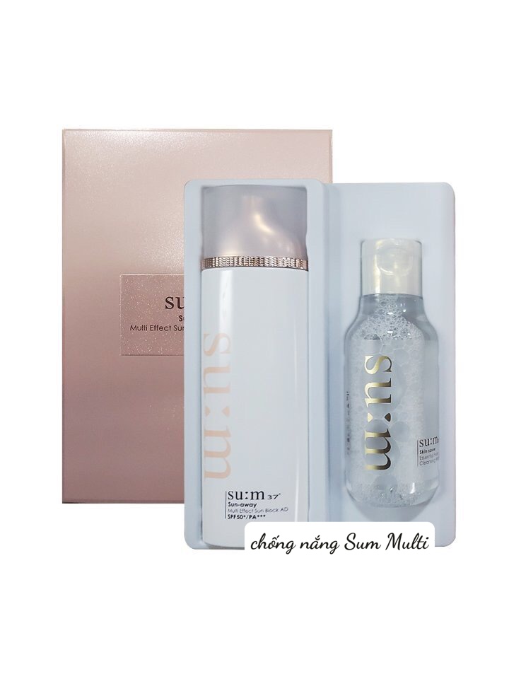 Set kem chống nắng Sum multi Effect 100ml tặng kèm tẩy trang Su:m