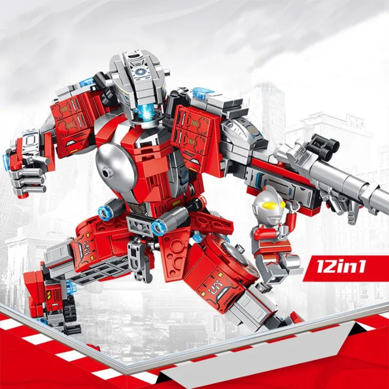 Đồ chơi lắp ráp trẻ em bằng nhựa ABS an toàn -Robot biến hình Chiến Binh Sura 553 Chi tiết