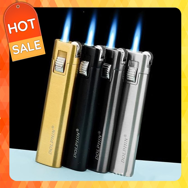 Hộp Quẹt Bật Lửa Khò 1 Tia Dolphin HY302 Thiết Kế Nhỏ Gọn Nhiều Màu - Dùng Gas Cao Cấp (KHÔNG CHỨA XĂNG GAS)
