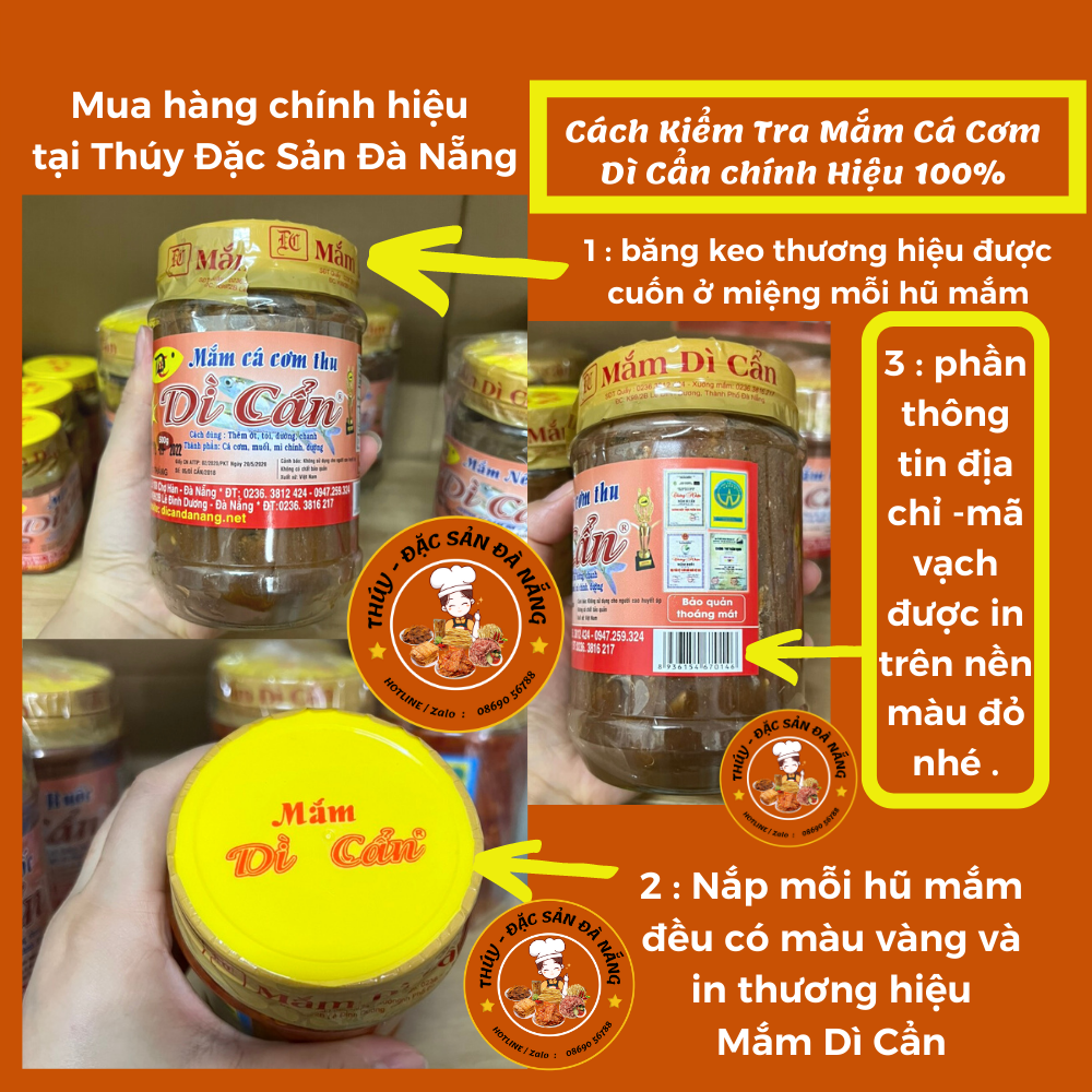 Mắm Cá Cơm Dì Cẩn 500Gr - Đặc Sản Đà Nẵng