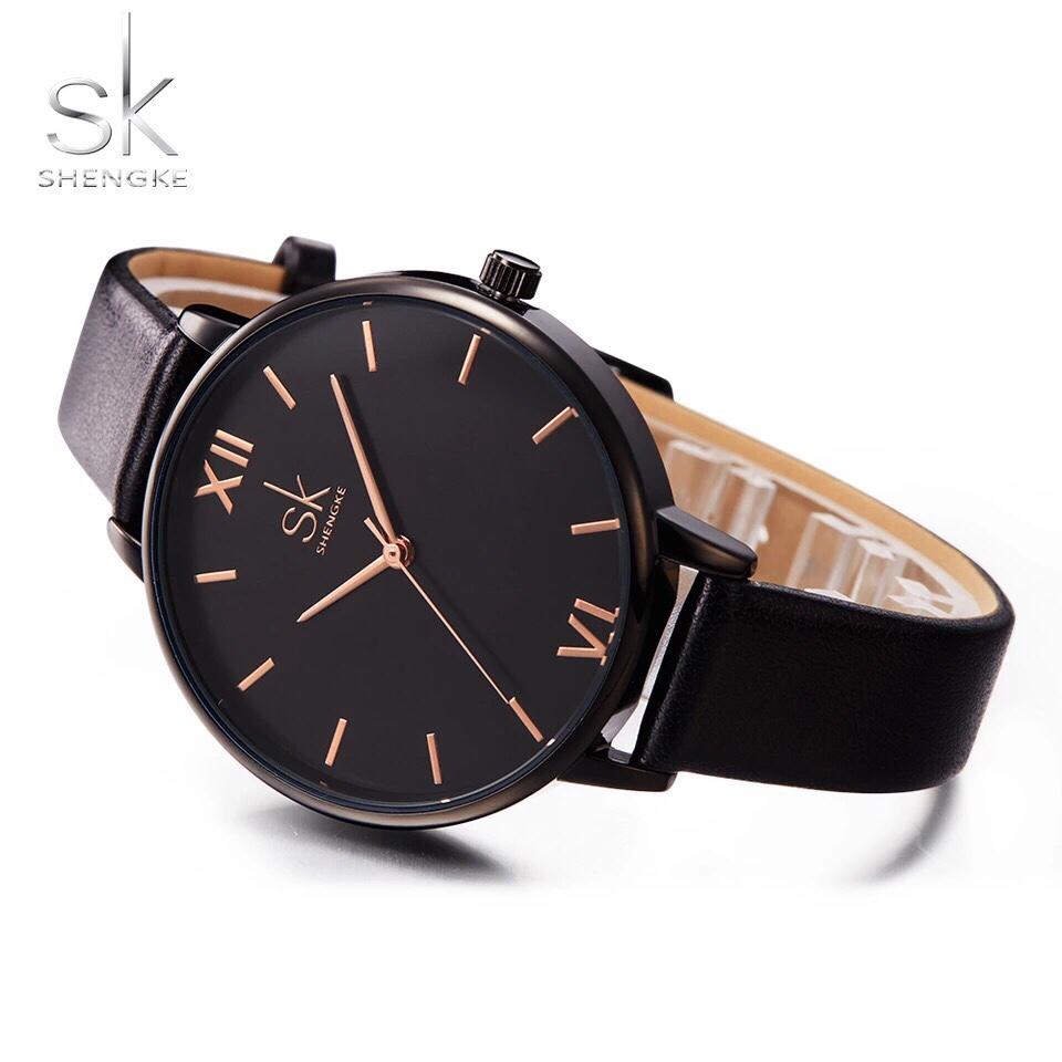 Đồng hồ nữ Shengke UK K0039L dây da