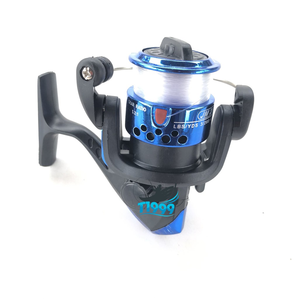 Máy câu cá mini kèm 80m dây cước cuốn sẵn, dễ dàng mang theo khi câu cá và thay thế T1999 (cam kết đổi trả trong 2 tuần